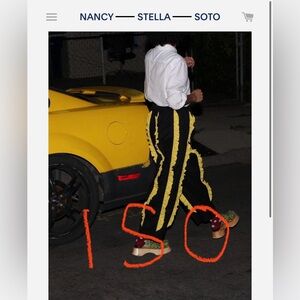 ISO! Nancy Stella Soto Yellow & Black Ruffle Pants